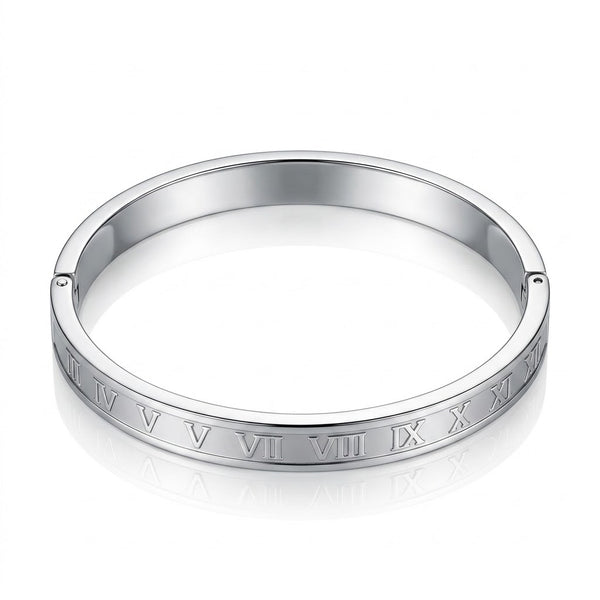 Roman Numerals Silver Men’s Bracelet