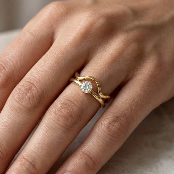 Dual Wave Ring Set