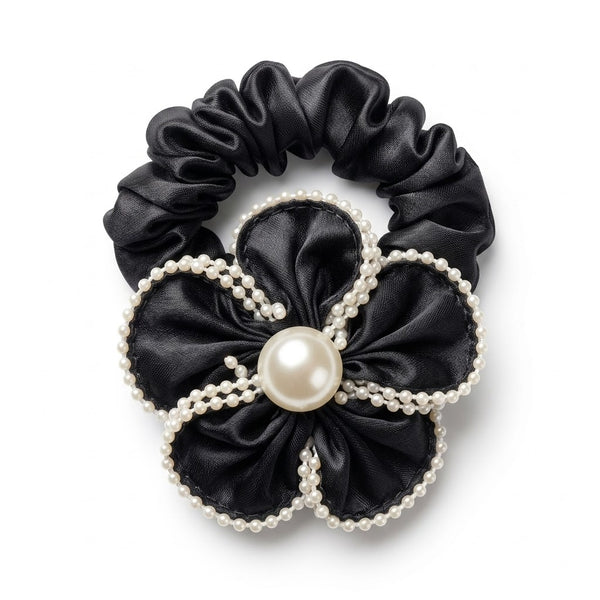 Chic Contrast Flower Rubber Band