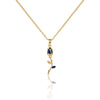 Embellished Gold Tulip Necklace