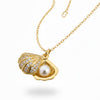 Open Shell Pearl Necklace