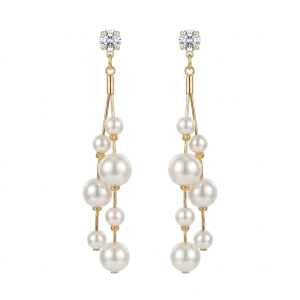 Pearls on string Earrings