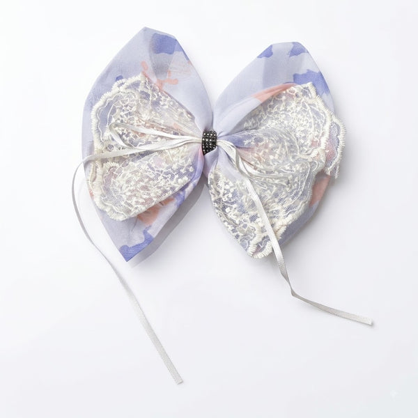 Tie Dye Lace Bow Clips