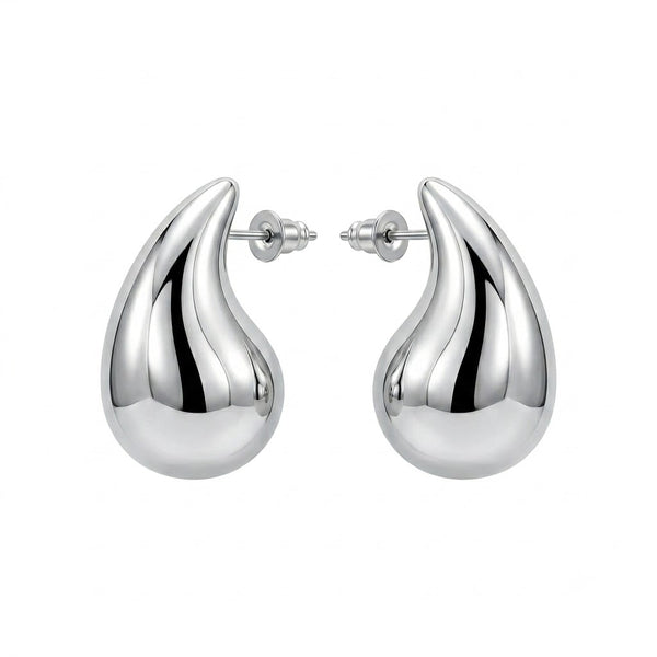 Silver Chunky Drop Earrings