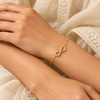 Teardrop Crystal Infinity Bracelet