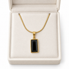Black Rectangle Necklace