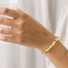 Gold Heart Brick Bracelet