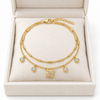 Dual Layer Studded Clover Bracelet