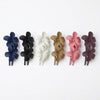Matte Double Flower Hair Clips hair claw clip – alternate angle