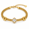 Rectangular Crystal Mesh Bracelet