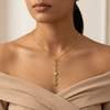 Studded Star Heart Y Necklace