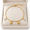 Dual Gold Heart Anklet