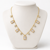 Delicate Drop Rectangle Charm Necklace