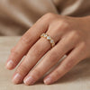 Crystal Heart Band Ring - Adjustable