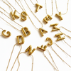 Viral Gold Bubble Letters Necklace