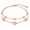 Roman Crystal Disc Anklet