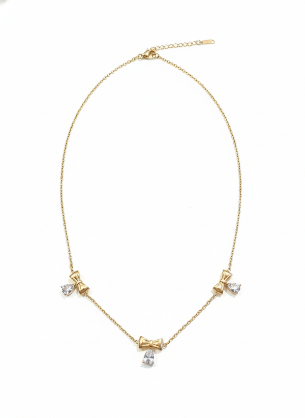 Teardrop Bow chain Pendant