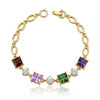 Crystal Cube Link Bracelet