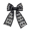 Pearl Beaded Lace Bow Clip