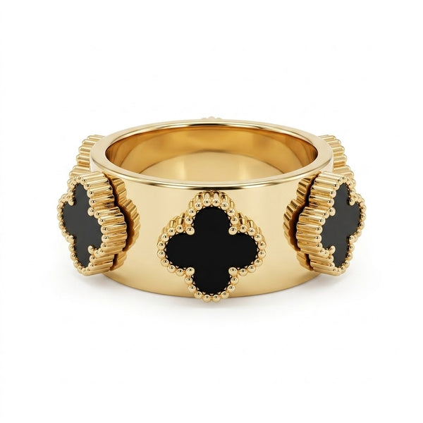 Clover stud Ring