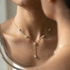 Tear Drop Side Necklace