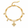 Dual Layer Leaf Clove Bracelet