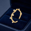 Sparkle Adjustable wave Ring