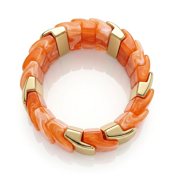 Viral Stackable Bar Bracelet - Orange