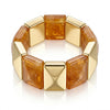 Marbel Pattern Acrylic Bracelet - Caramel