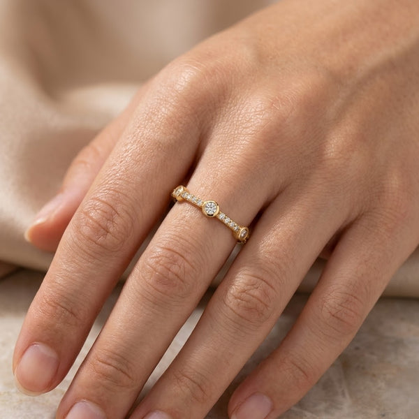Zircon Stone Adjustable Ring