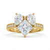 Bow Diamond Studded Ring