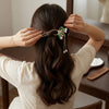 Lily of the Valley U Hair Pin hair clip worn on model – styled for women