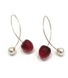 Pearl Cherry Drop Earrings