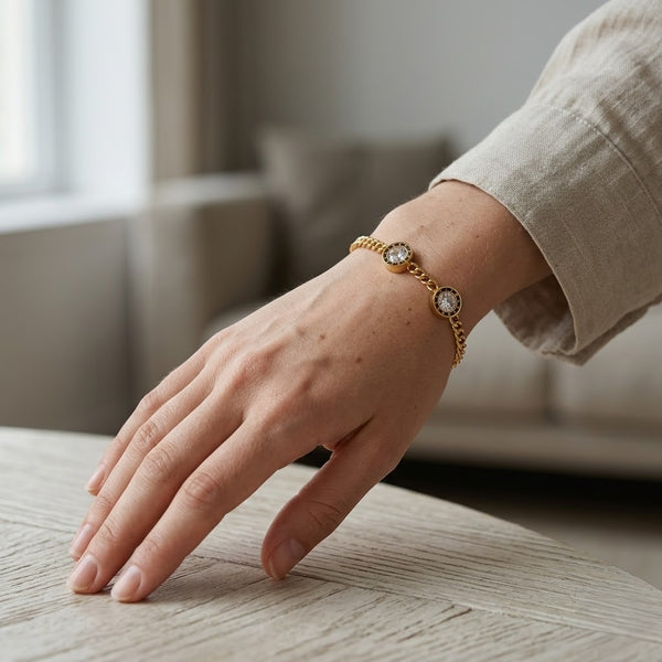 Roman Multi Disc Stud Bracelet