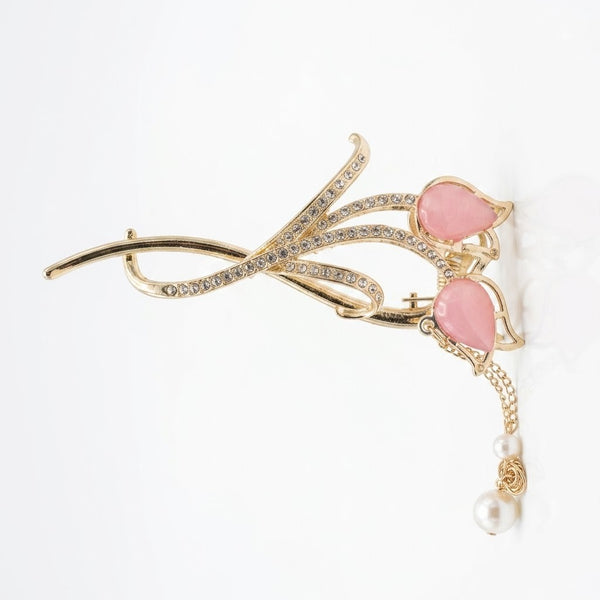 Studded Tulip Twist Hair Clip