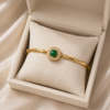 Vintage Bamboo Emerald Bracelet
