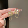 floral chain earrings