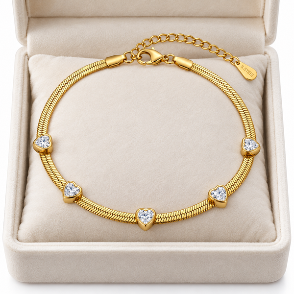 Heart Stud Wiper Anklet