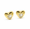 Heart Zircon Stud Earrings