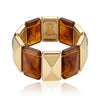Marbel Pattern Acrylic Bracelet - Brown