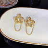 floral chain earrings