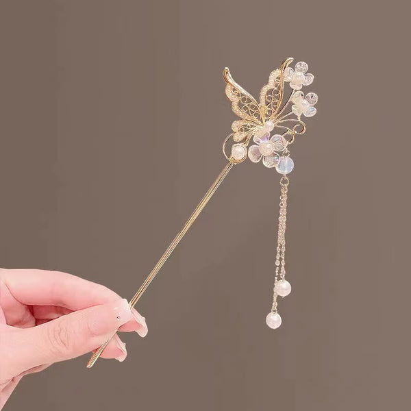 Butterfly Moonlit Garden Hair Stick for women by Fix My Hairs