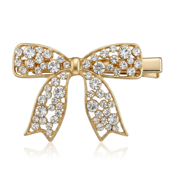 Crystal Studded Bow Clip