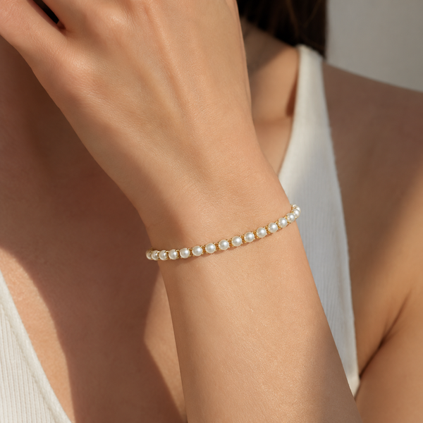 Pearl Chain Bracelet- Adjustable