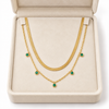 Double Layer Green Chime Necklace