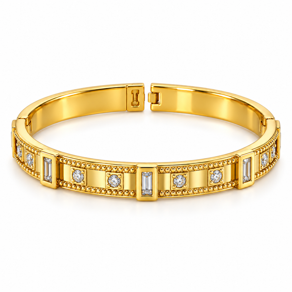 Rectangle Crystal Accent Bracelet