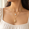 Double Layer Gold Drop Necklace