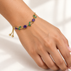 Blue Stardust Tulip Bracelet Adjustable
