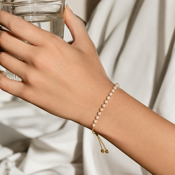 Pearl Chain Bracelet- Adjustable