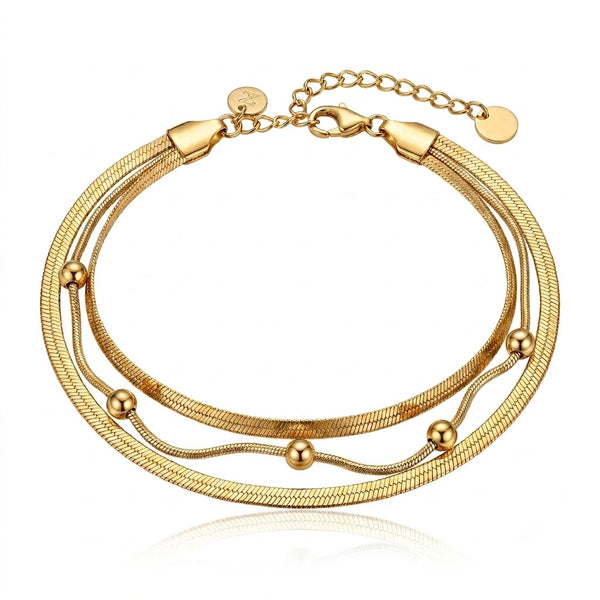 Dual Snake Chain Satellite Bracelet